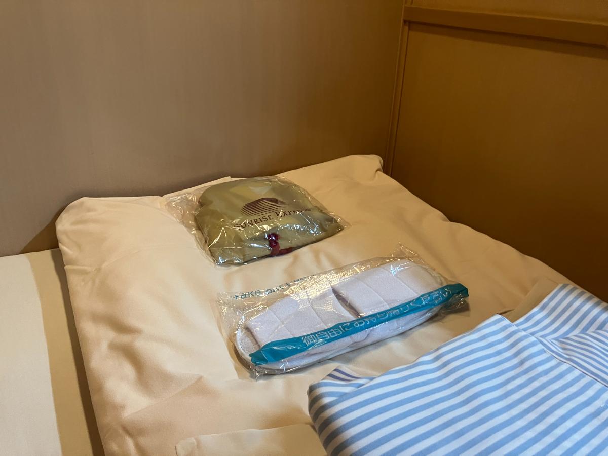 アメニティセットと掛布団